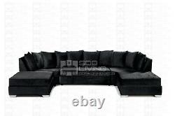 BRAND NEW 2021 Luxury U Shape Corner Sofa Plush Black RRP £1200