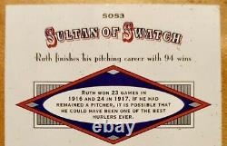 Babe Ruth 01 SP Authentic Sultan of Swatch Yankees Pinstripe Game-Used /94