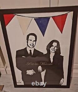 Bambi Street Artist-William And Kate Framed Limited Edition-A Bit Like Marmite