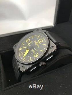 Bell & Ross BR01-94 S Yellow Aviator 46MM PVD Chrono Limited Edition 500 Pieces