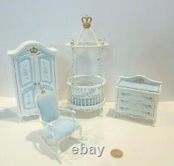 Bespaq Dollhouse Miniature Prince George 4 Piece Nursery Set 2773 Set Ltd Ed