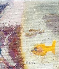 Cat, Goldfish, Limited Edition Canvas Prints