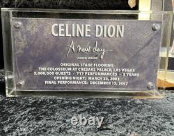 Celine Dion Memorabilia Limited Edition 212/500 First/Last Vegas Show Stage Piec