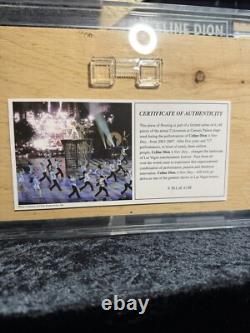 Celine Dion Memorabilia Limited Edition 212/500 First/Last Vegas Show Stage Piec