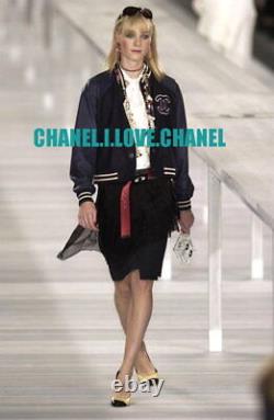 Chanel 04p Most Wanted CC Logo Tweed/leather Bomber Jacket Coat, 40, New, Rare