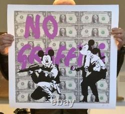 Chris Boyle'No Graffiti' 47/50 Money Dollar Bill street art print Banksy Mickey