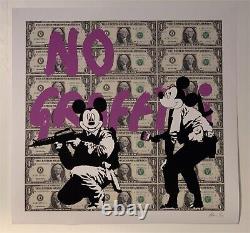 Chris Boyle'No Graffiti' 47/50 Money Dollar Bill street art print Banksy Mickey