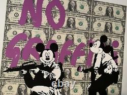 Chris Boyle'No Graffiti' 47/50 Money Dollar Bill street art print Banksy Mickey