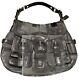 Coach Legacy Pieced Leather Flap Hobo Bag Limited Edition Gray