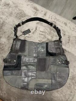 Coach Legacy Pieced Leather Flap Hobo Bag Limited Edition Gray