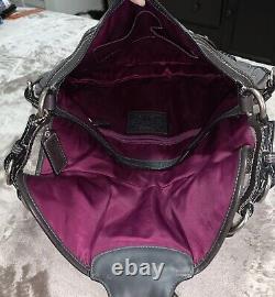 Coach Legacy Pieced Leather Flap Hobo Bag Limited Edition Gray