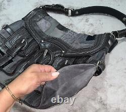 Coach Legacy Pieced Leather Flap Hobo Bag Limited Edition Gray