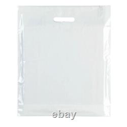 Colored Patch Handle Carrier Bags S / M / L Reusable Strong Plastic Carry Bags