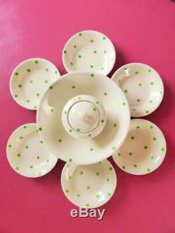 Cornishware T. G. Green & Co. Ltd Polka Dot Serving Set, 8 Pieces, Vintage 1930s