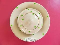 Cornishware T. G. Green & Co. Ltd Polka Dot Serving Set, 8 Pieces, Vintage 1930s