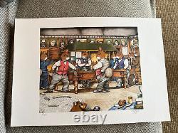 D Lightfrost Bunny Rabbits Playing Snooker Vintage Original Art Print 187 Of 350