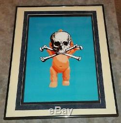 DEATH NYC ltd ed MISSING PIECE signed COA art print 16x20 baby skull framed NFS