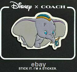 DISNEY x COACH Dumbo The Elephant Movie LEATHER STICKER Patch LIMITED EDITION