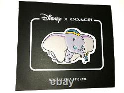 DISNEY x COACH Dumbo The Elephant Movie LEATHER STICKER Patch LIMITED EDITION