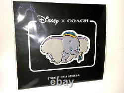 DISNEY x COACH Dumbo The Elephant Movie LEATHER STICKER Patch LIMITED EDITION