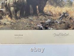 David Shepherd'Rhino Beware' Limited Edition Hand Signed Print