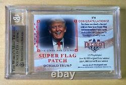 Decision 2016 Donald Trump Super Flag Commemorative Jumbo Patch BGS 9.5 POP 1