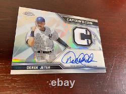 Derek Jeter Captains Cloth Auto 2021 Topps Chrome Game Used Patch Goat! #22/99