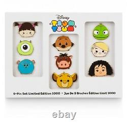 Disney Store Exclusive Limited Edition Tsum Tsum 9 Piece Pin Set Tangled Monster