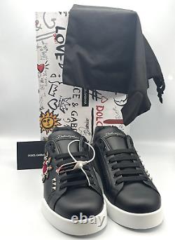 Dolce & Gabbana Trainers Sneakers Size UK 7 Portifino Sacred Heart Patch