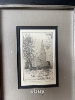 Don Swann Etching St. Anne's Church Annapolis Maryland Signed Limited Edition 23