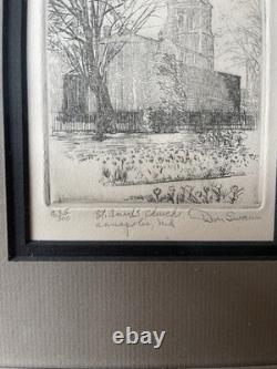 Don Swann Etching St. Anne's Church Annapolis Maryland Signed Limited Edition 23