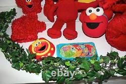 Elmo Limited Edition Stuffed Animals With Kids CD Player & More 15 Piece Lot