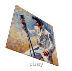 Elvis Presley Limited Edition Original Artwork Canvas Print 28x28 Elvis Canvas