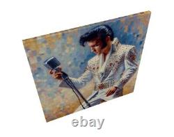 Elvis Presley Limited Edition Original Artwork Canvas Print 28x28 Elvis Canvas