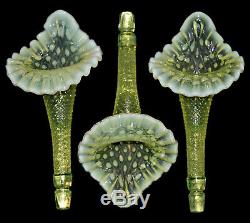 Fenton Diamond Lace Topaz Opalescent #4801 4 Piece Large Epergne Set