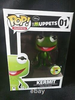 Funko Pop! Muppets! Kermit #01 Metallic SDCC 2013 Limited Edition 480 pieces