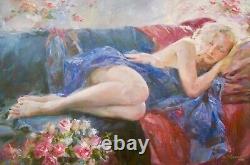 GARMASH Sleeping Beauty Hand Signed Limited Edition Giclee on Embellished Canvas