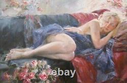 GARMASH Sleeping Beauty Hand Signed Limited Edition Giclee on Embellished Canvas