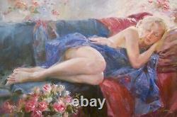 GARMASH Sleeping Beauty Hand Signed Limited Edition Giclee on Embellished Canvas