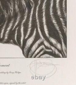 Gary Hodges Signed Limited Edition -Tender Moments 64/995 Zebra & Foal Framed