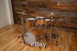 Gretsch USA Custom 3 Piece Bebop Drum Kit Limited Edition 1 Of 25 Red Gum Exotic