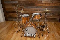 Gretsch USA Custom 3 Piece Bebop Drum Kit Limited Edition 1 Of 25 Red Gum Exotic