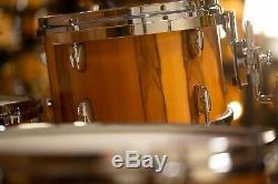 Gretsch USA Custom 3 Piece Bebop Drum Kit Limited Edition 1 Of 25 Red Gum Exotic