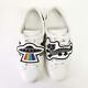 Gucci Ace With Ufo's And Dragons Patch Leather Sneakers White New $980