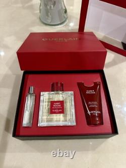 Guerlain Habit Rouge 3 Piece Limited Edition Gift Set 100ml EDT NEW in Box