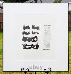 HENRY MOORE Reclining Silhouette Figures Lithograph Signed Limited Edition /50