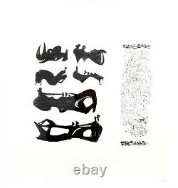 HENRY MOORE Reclining Silhouette Figures Lithograph Signed Limited Edition /50