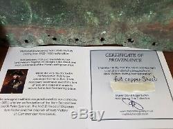 HMS VICTORY Copper piece of Sheathing Plate Rivets Trafalgar Bicentenary Ltd Ed