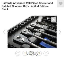 Halfords Advanced 200 Piece Socket Ratchet Set Limited Edition Black £ 370