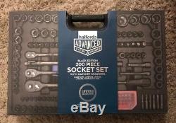 Halfords Advanced 200 Piece Socket & Ratchet Spanner Set-limited Edition Black